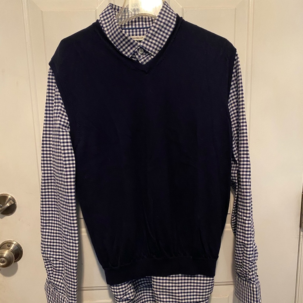 Classic Jos A Bank combo (shirt XL and sweater L)